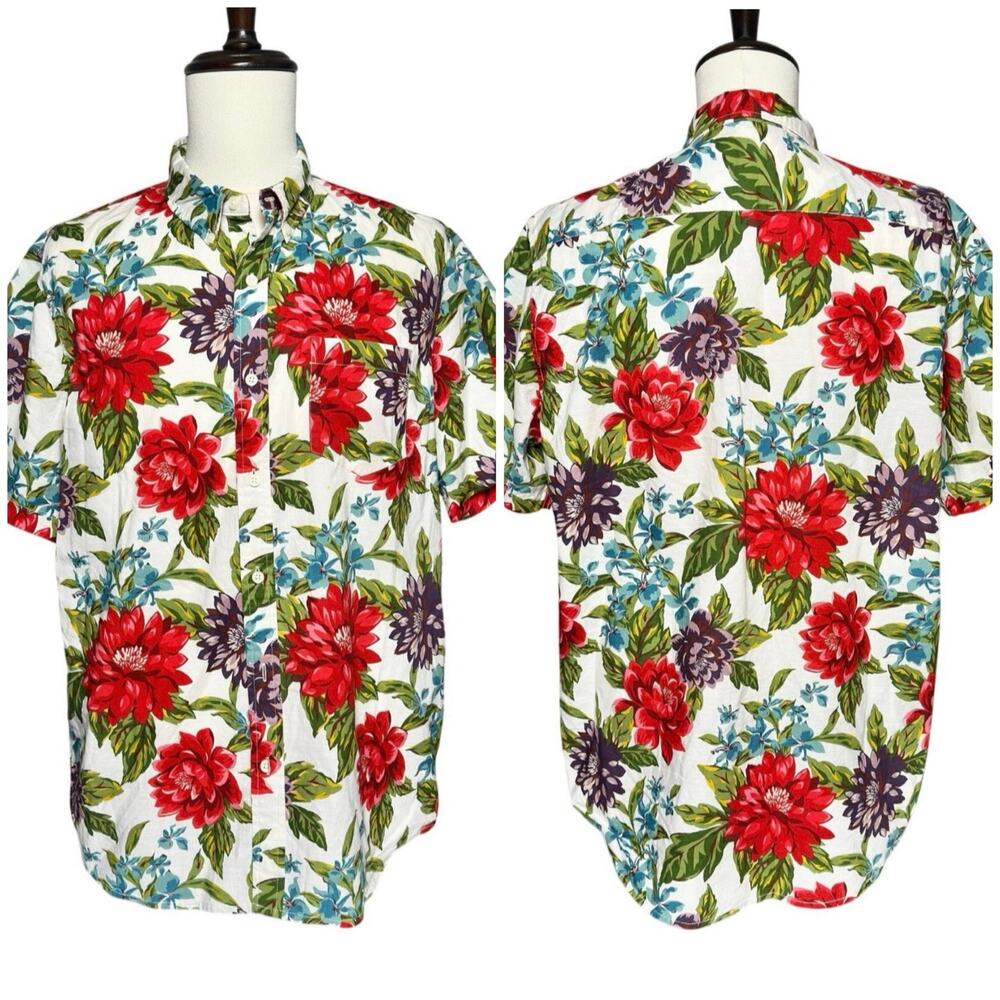 Denim & Supply Ralph Lauren | Men | Floral Block Print Button Down Shirt | XL